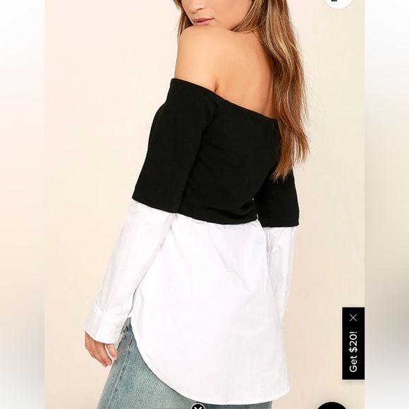 Perfect condition! Elegant Black and White Top - Picture 2 of 16